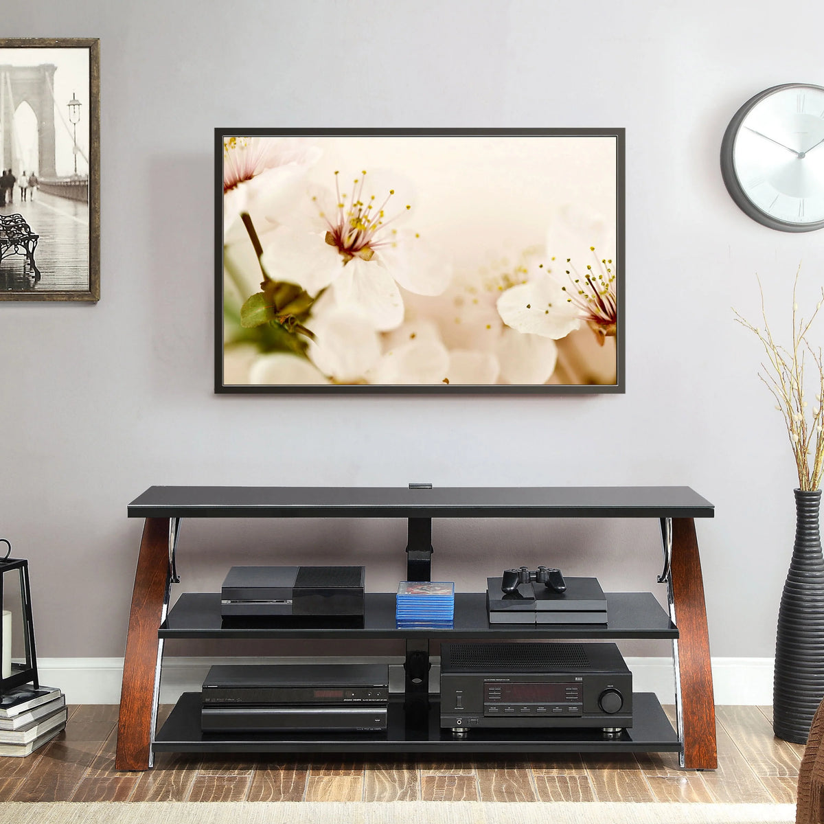 Brown Cherry TV Stand G421