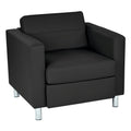 Black Faux Leather Armchair I45996