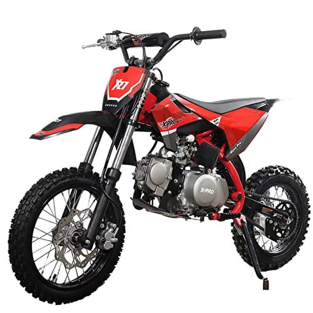 125cc Gas Pit Dirt Bike 4-Speed Semi-Automatic Kick Start 14"/12" Tires O446010