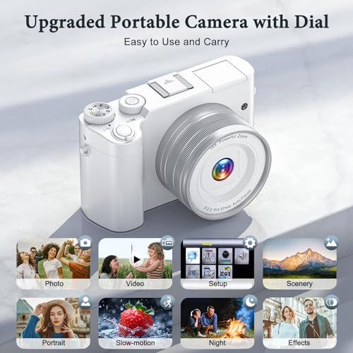 4K Digital Camera, 64MP Autofocus Anti-Shake 16X Zoom Z554731
