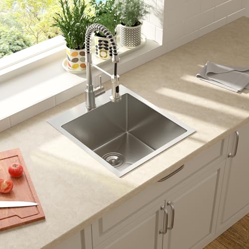 25"x22"x12" Drop In Single Bowl 16 Gauge Stainless Steel Laundry Sink Q861
