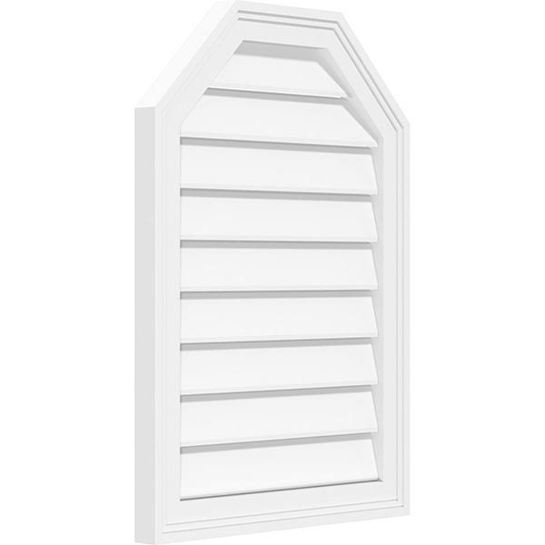 38x22W x 28x22H Octagonal Top Surface Mount PVC Gable Vent L8870