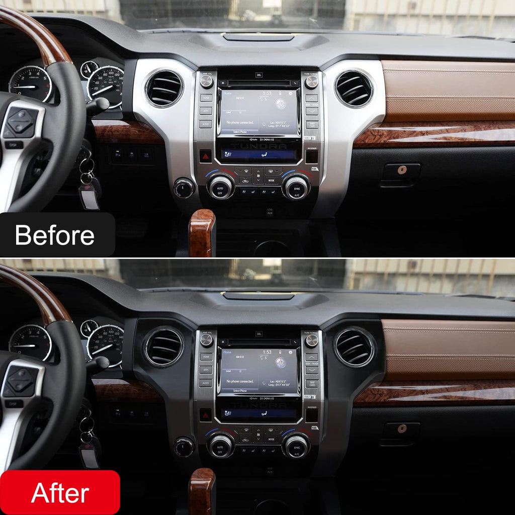 Matte Black Center Console Air Vent Cover Frame ABS 3pcs N632406