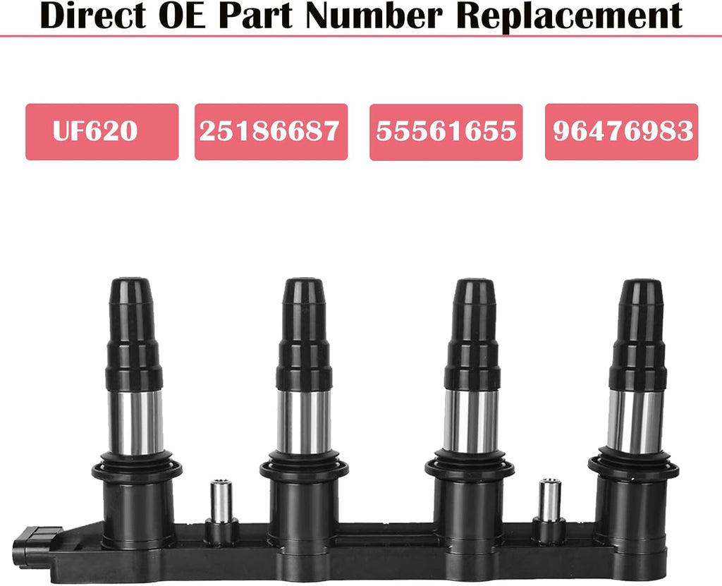Ignition Coil Pack for Chevy Cruze Sonic Aveo Pontiac G3 2011-2018 1.6L 1.8L L4 Pack of 2 Q11773