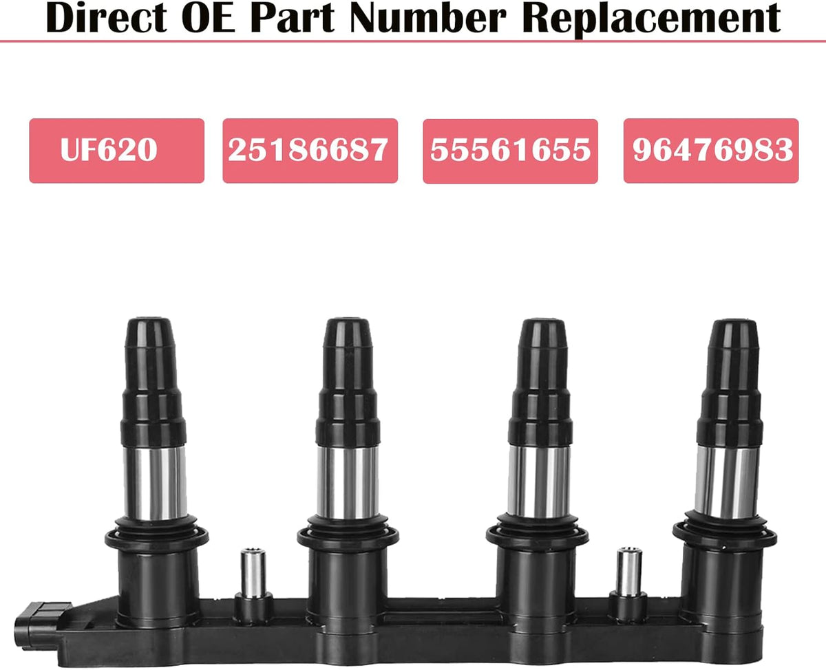 Ignition Coil Pack for Chevy Cruze Sonic Aveo Pontiac G3 2011-2018 1.6L 1.8L L4 Pack of 2 Q11773