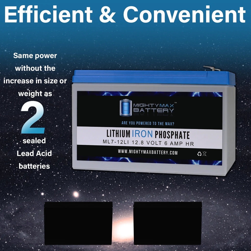 12V 7AH Lithium Replacement Battery 4 Pack H629037
