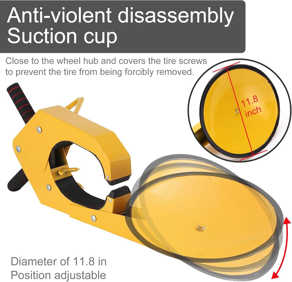 Wheel Lock Clamp Adjustable Tire Boot Lock Car Anti-Theft Lock Tire Claw Heavy Duty U933