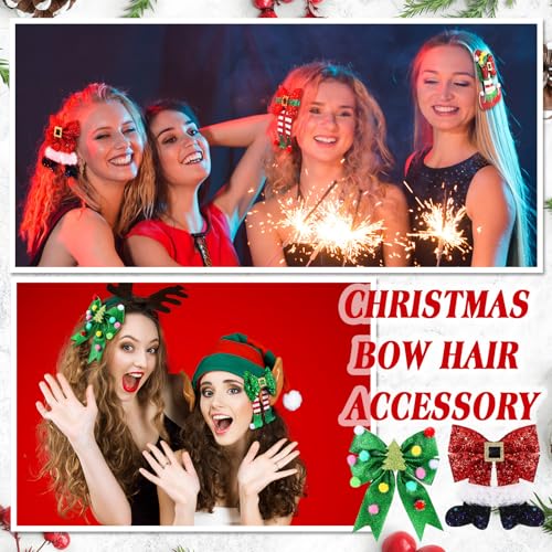 4 Pack Christmas Hair Clips E622069