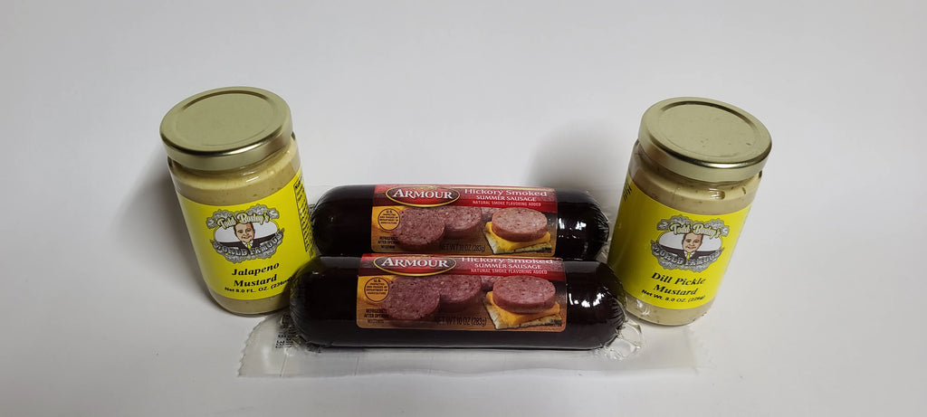 Summer Sausage Gift Set with Jalapeno & Dill Pickle Mustard N507469
