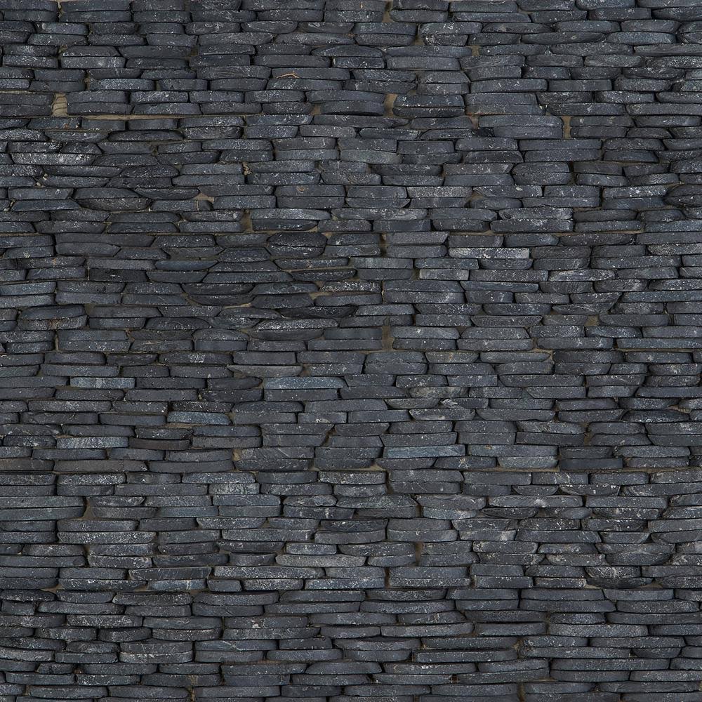 Black Stacked Mosaic Tile K914161