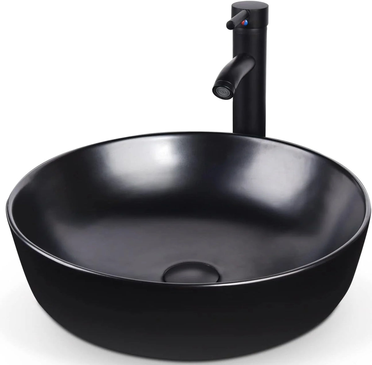 Porcelain Ceramic Vessel Sink and Faucet Combo Z548619