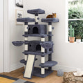 68 Inches Multi-Level Cat Tree with Cat Condo Plush Perches Sisal Scratching G768