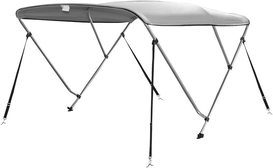 3 Bow Bimini Boat Top with Mounting Hardware, Storage Boot 36in Height D8420
