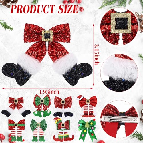 4 Pack Christmas Hair Clips E622069