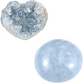 2 Blue Celestite Crystal Cluster and Polished Stone Y8464