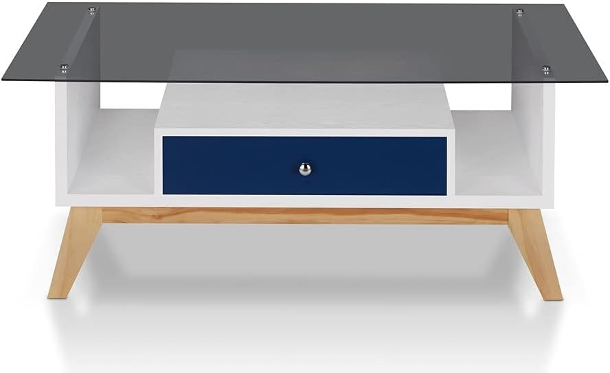 Mid-Century Modern Two-Tone Coffee Table Grey C528