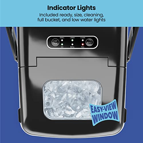 Dual-Size Portable Countertop Ice Maker with Self Cleaning, 9 Cubes in 7 Mins T856757