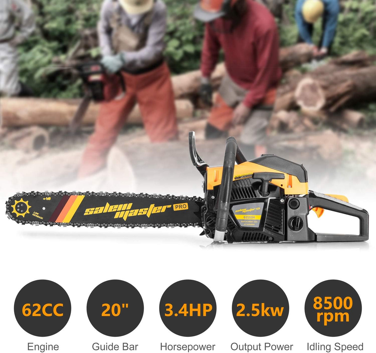 62CC 20-Inch Gas Chainsaw M733