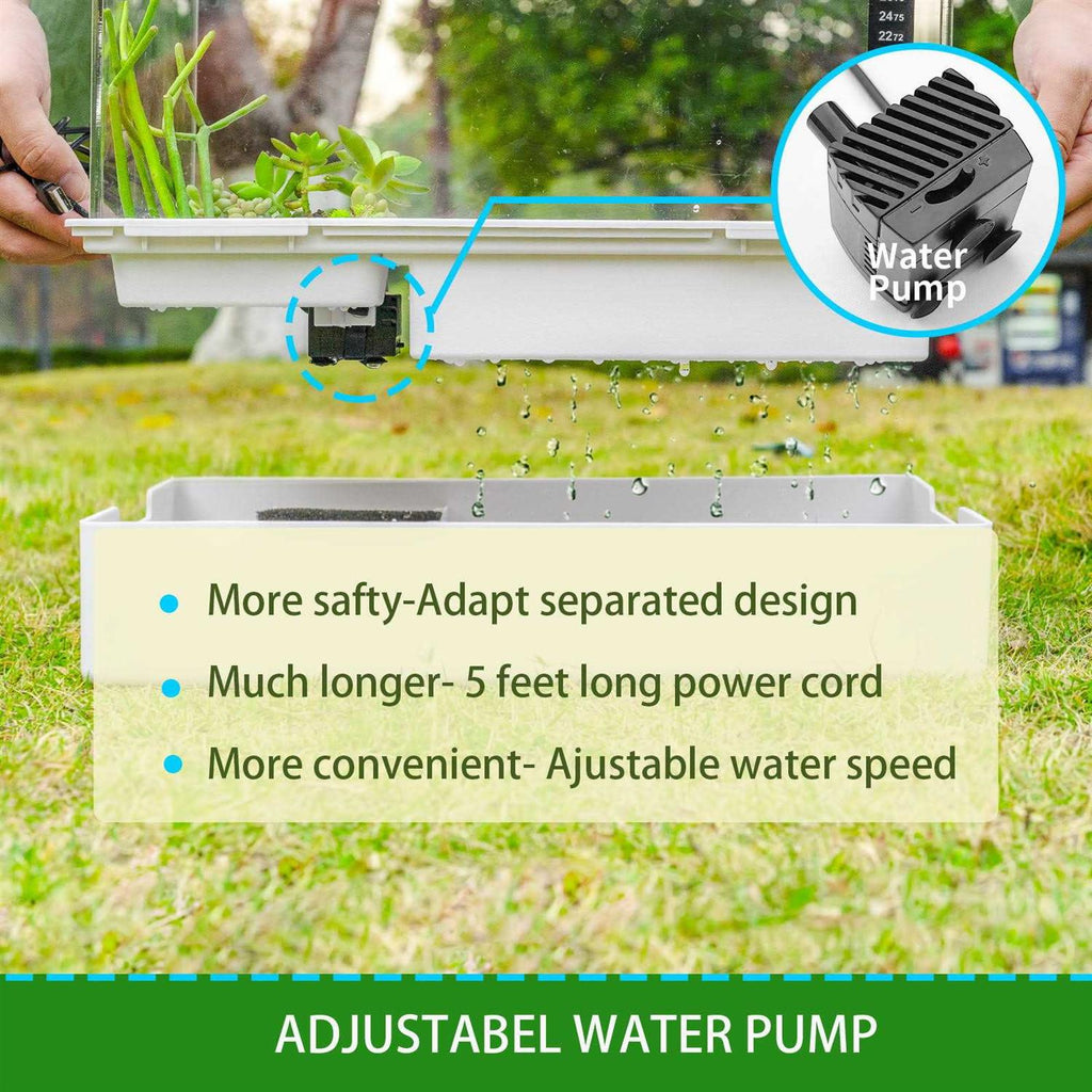 Turtle Tank with Adjustable Water Pump Filter T761