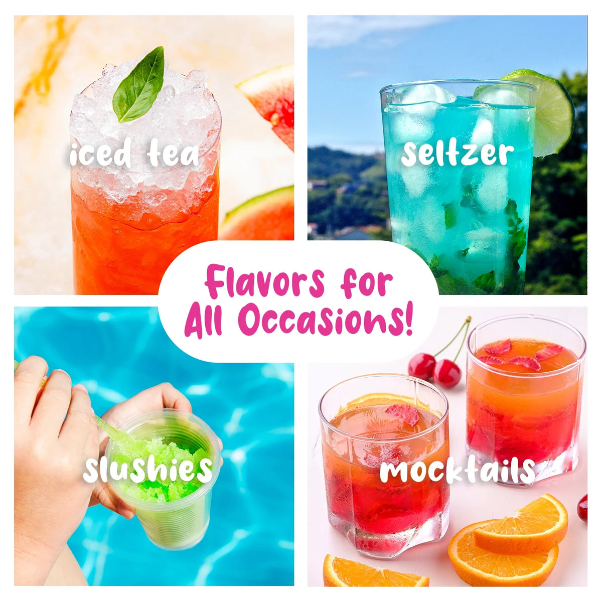 6 Flavor Shaved Ice Syrup Fun Pack with Accessories D45984