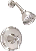 Brushed Nickel Single Handle Shower Trim Kit E608