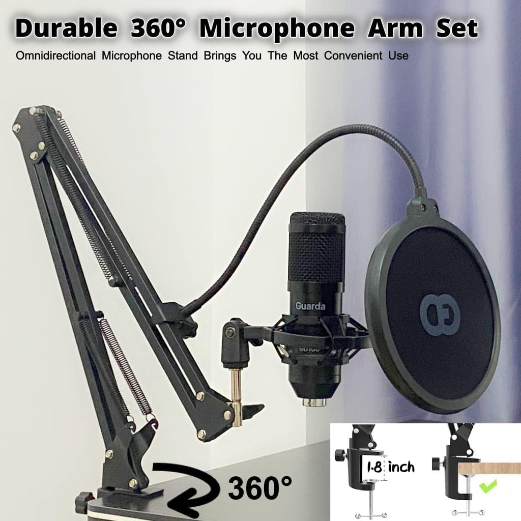 USB Microphone Condenser Cardioid Metal Mic Kit Pack of 2 E563