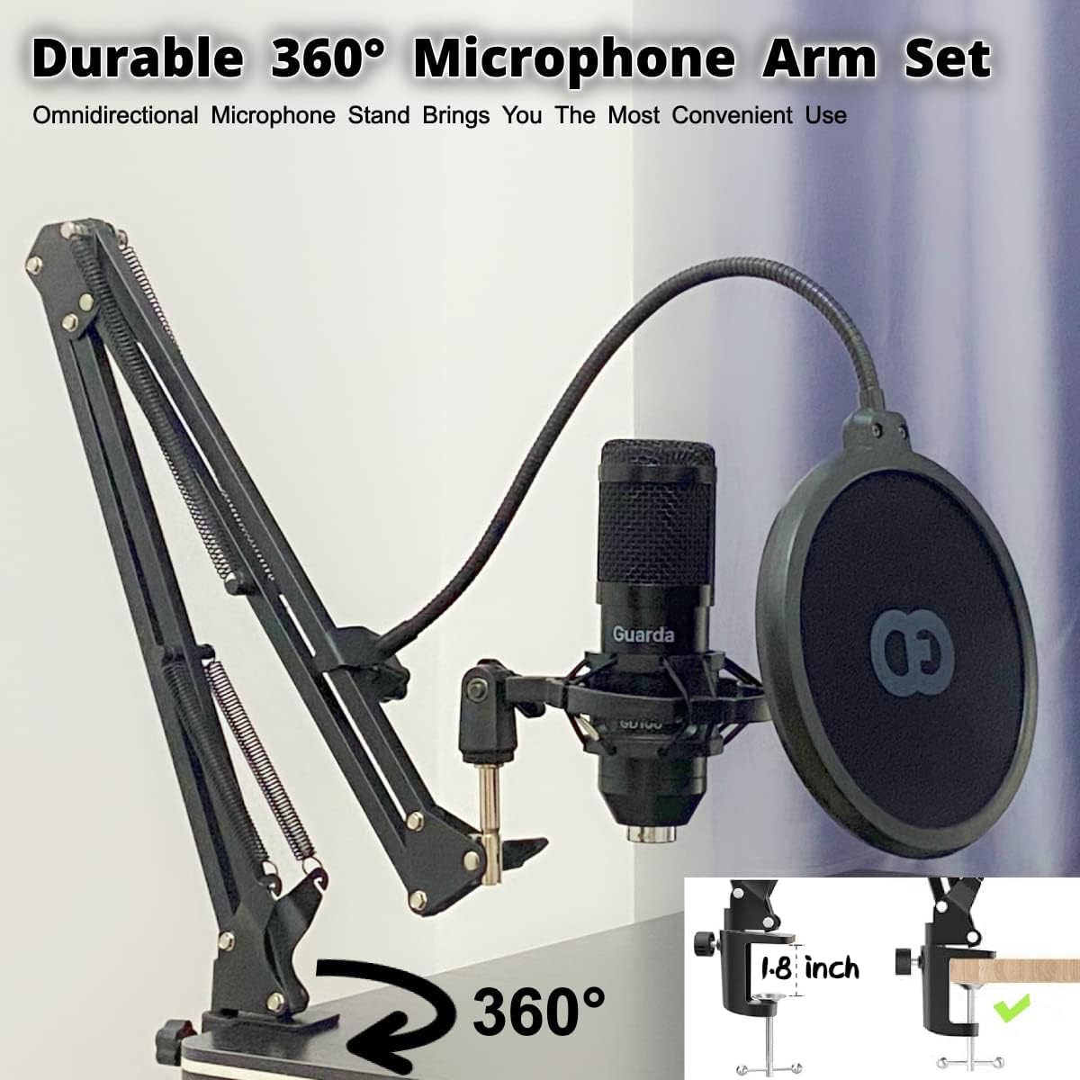 USB Microphone Condenser Cardioid Metal Mic Kit Pack of 2 E563