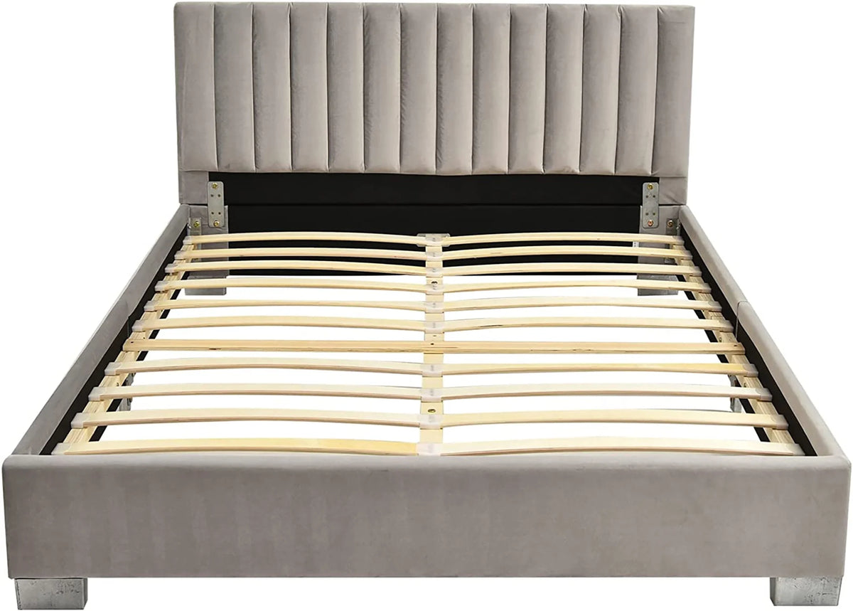 Navy Full Size Upholstered Platform Bed Frame H463