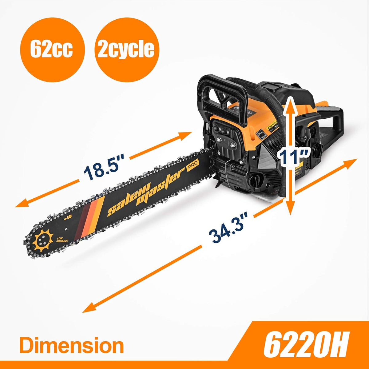 62CC 20-Inch Gas Chainsaw M733