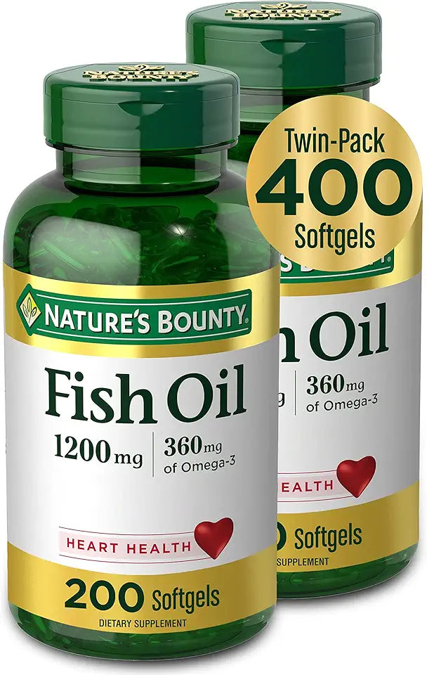Fish Oil 1200 mg 200 Softgels Pack of 2 B14059