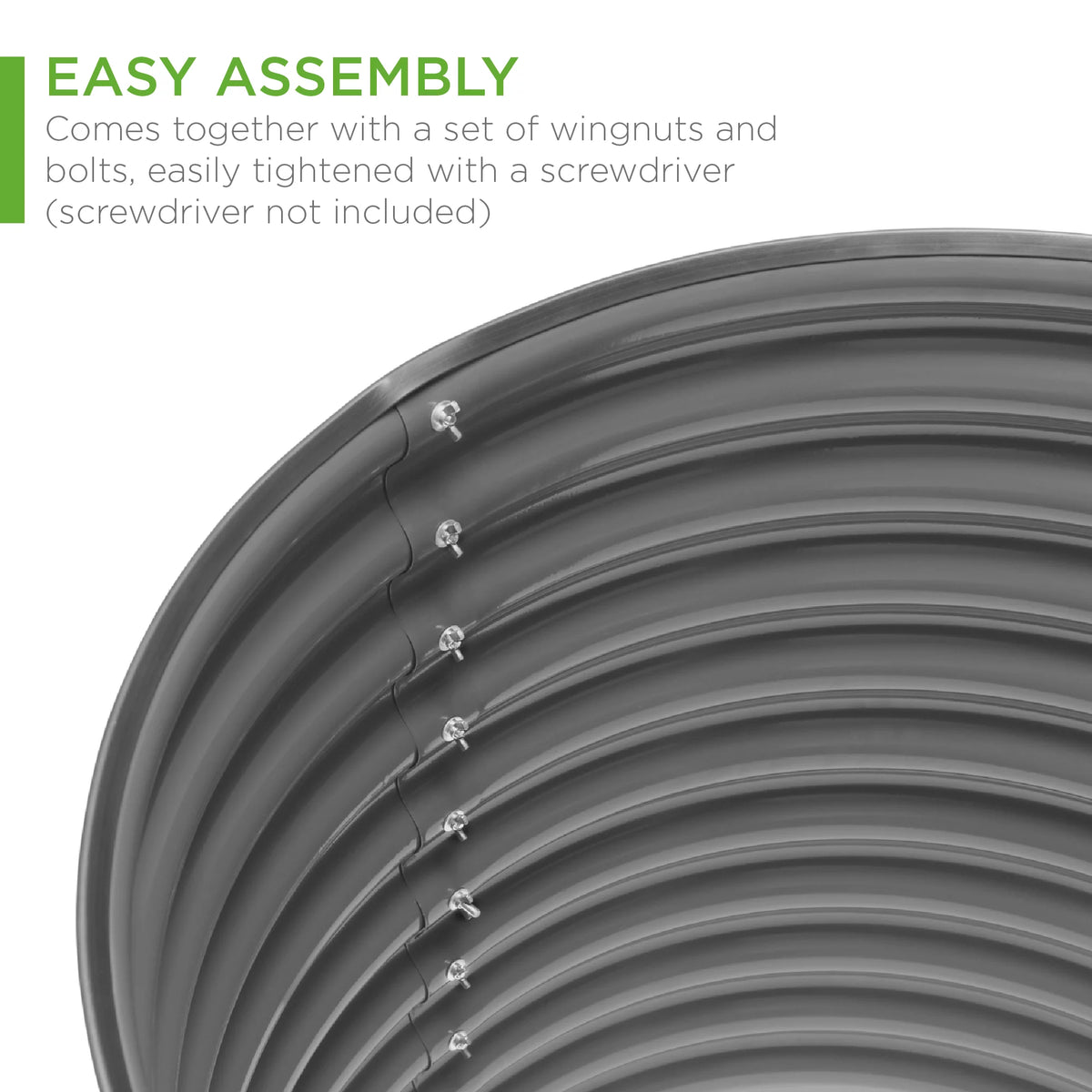 63in Oval Metal Raised Garden Bed E364