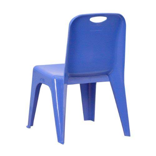 Blue Plastic Stackable School Chair with Carrying Handle C95775