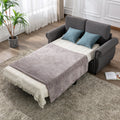 57.5" Gray Pull Out Sofa Bed with Twin Size Memory Mattress C292159