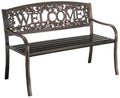 Metal Welcome Outdoor Bench B351
