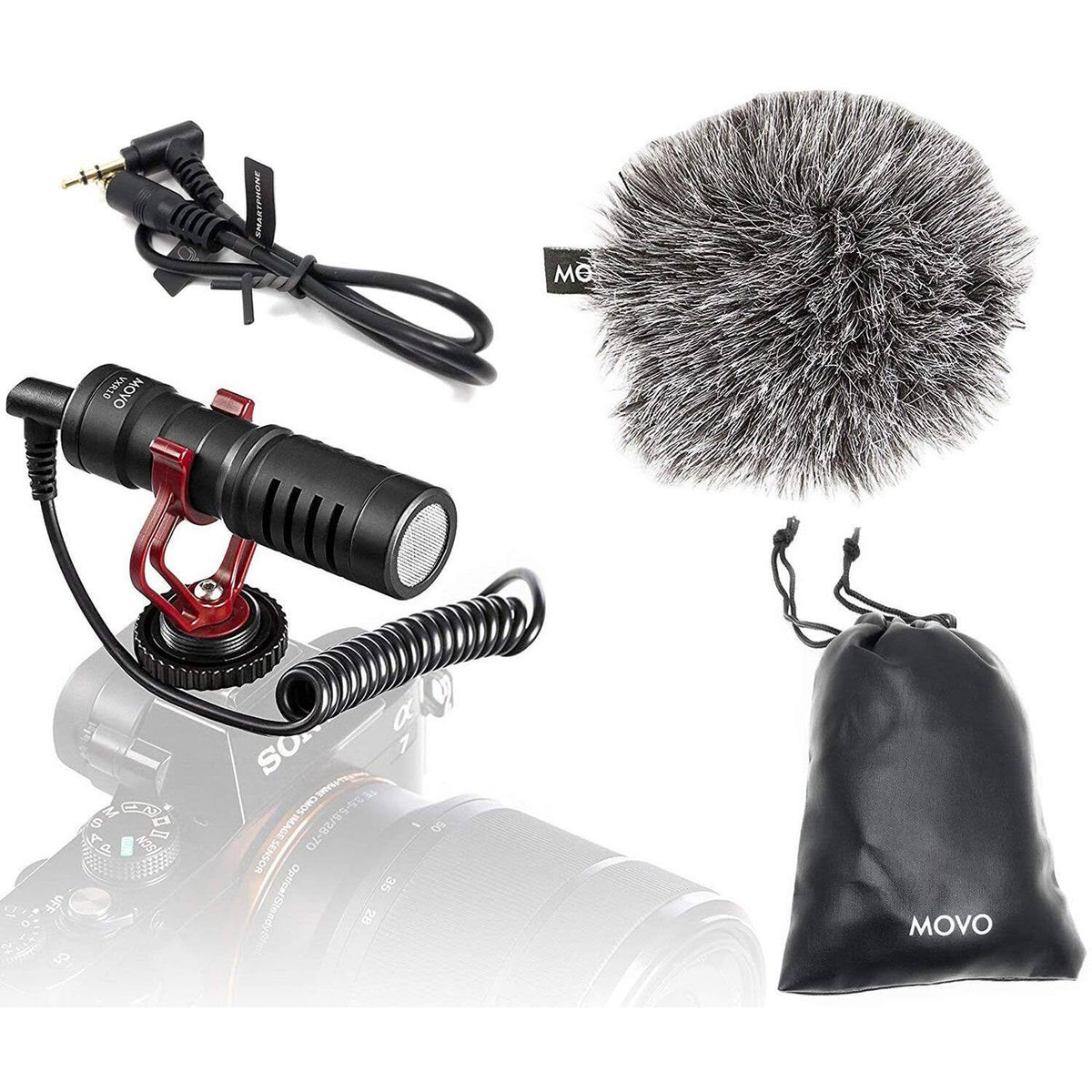 VXR10 Universal Video Microphone with Shock Mount, Deadcat Windscreen, Case A8881