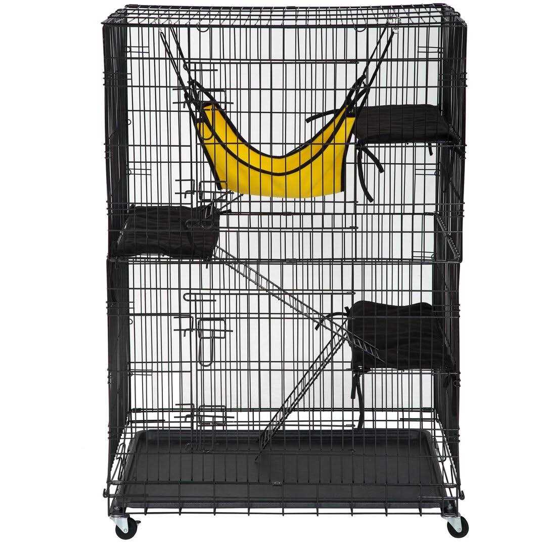 48 inches Cat Cage Crate Kennel Playpen with Hammock Bed Q9940