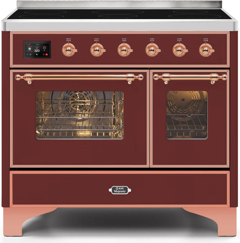 Burgundy Copper Trim 40 Induction Range with Electric Oven Z72481