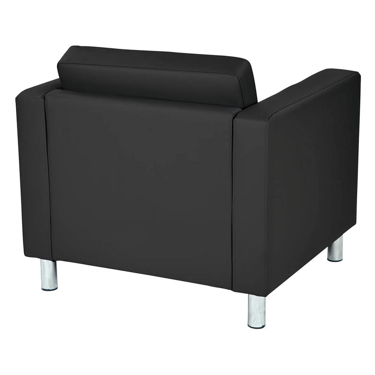 Black Faux Leather Armchair I45996