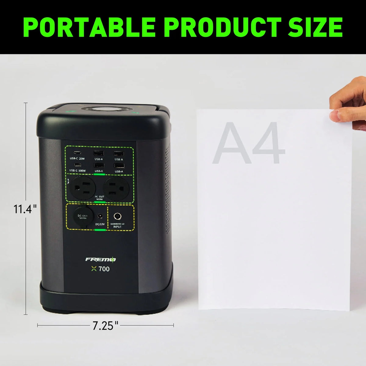 Portable Power Station 662Wh LiFePo4 Battery Solar Generator F751787