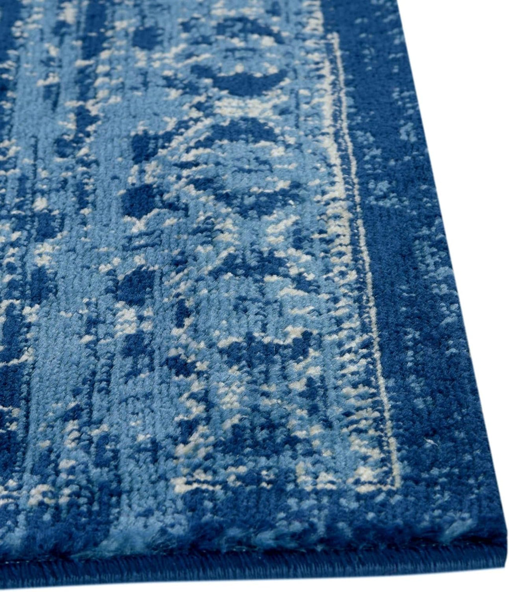 8' Octagon Blue Rug X8340