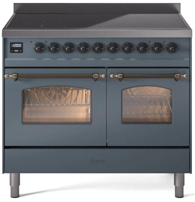 Blue Grey Induction Range with Electric Oven N1076