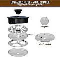 French Coffee Press, 34 Oz. Espresso Tea Maker with Triple Filters Q559