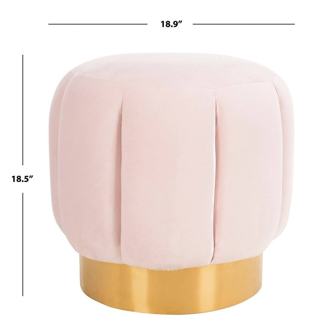 Seafoam Channel Tufted Ottoman X793526