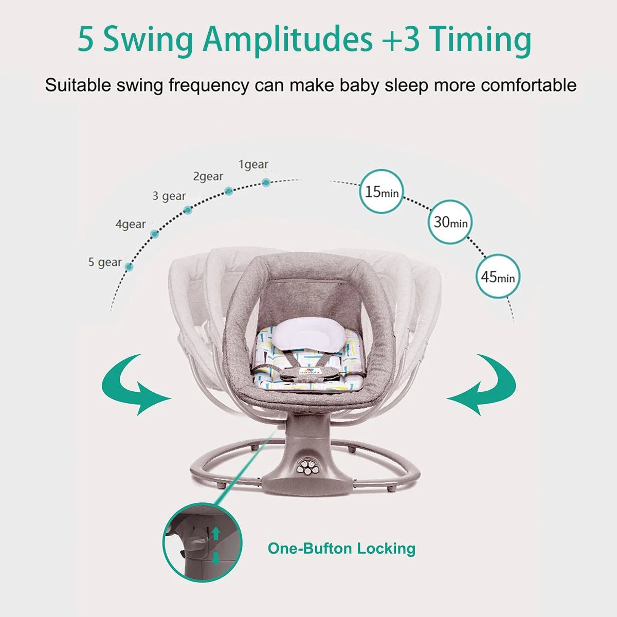 Electric Portable 2 in 1 Baby Swing Bouncer Seat L618