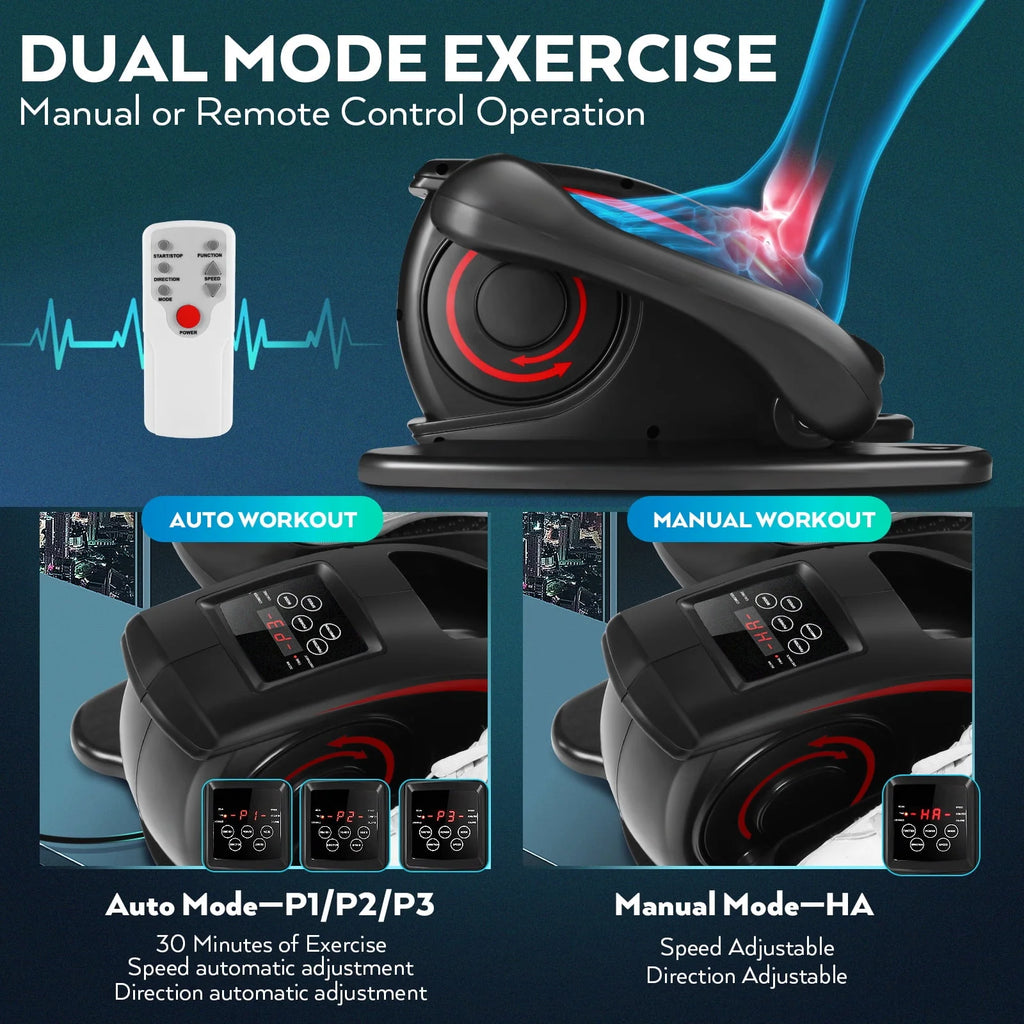 Under Desk Elliptical Machine with LCD Monitor A246