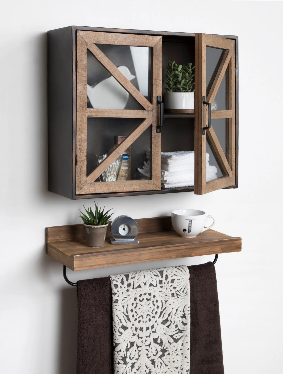 Wall Mounted Double Door Storage Cabinet Y5754