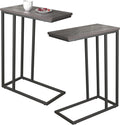 C Shaped End Table Set of 2 Grey T96220