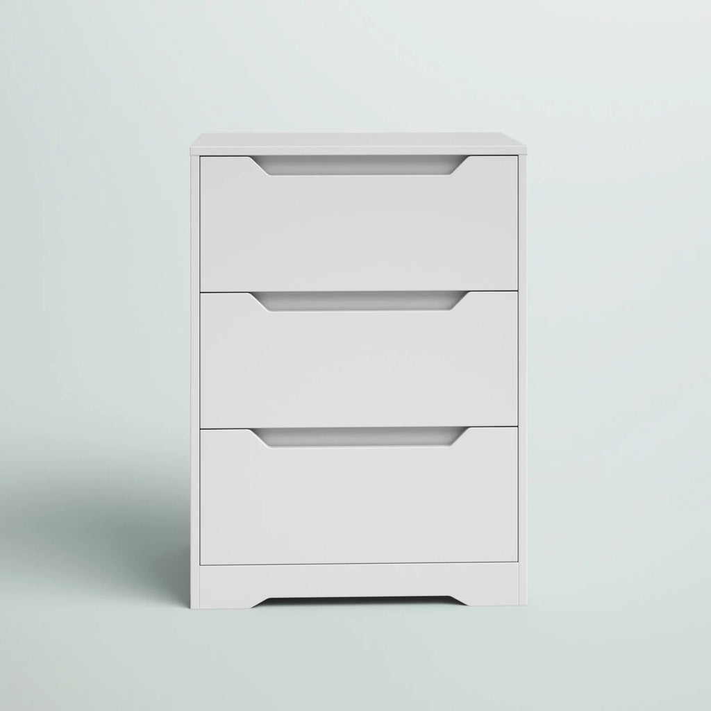 White 3 Drawer Dresser F921