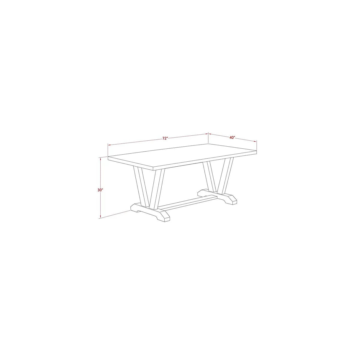 Kitchen Table with Linen White Top and Wooden Legs H288