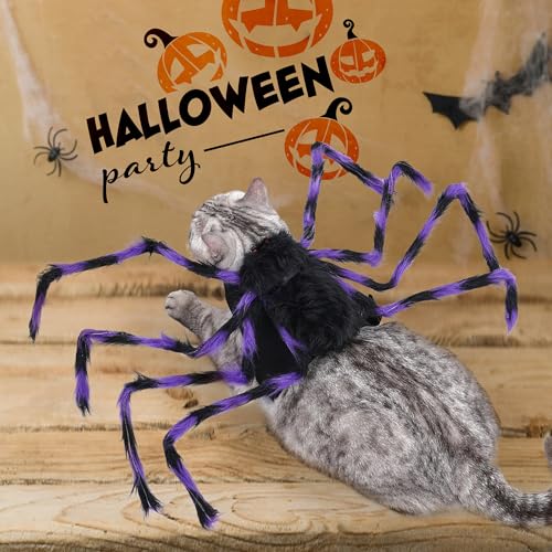 Furry Purple and Black 8 Legs Dog Cat Costume O33788